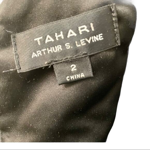 Tahari Women's Pink and Black Lace Jacquard Brocade‎ Sheath Dress Size 2 - Picture 6 of 10